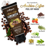 Arabica Coffee Peel Off Mask with Tea Tree & Aloe Vera Extracts For Anti-Pollution & Reduces Dark Circles