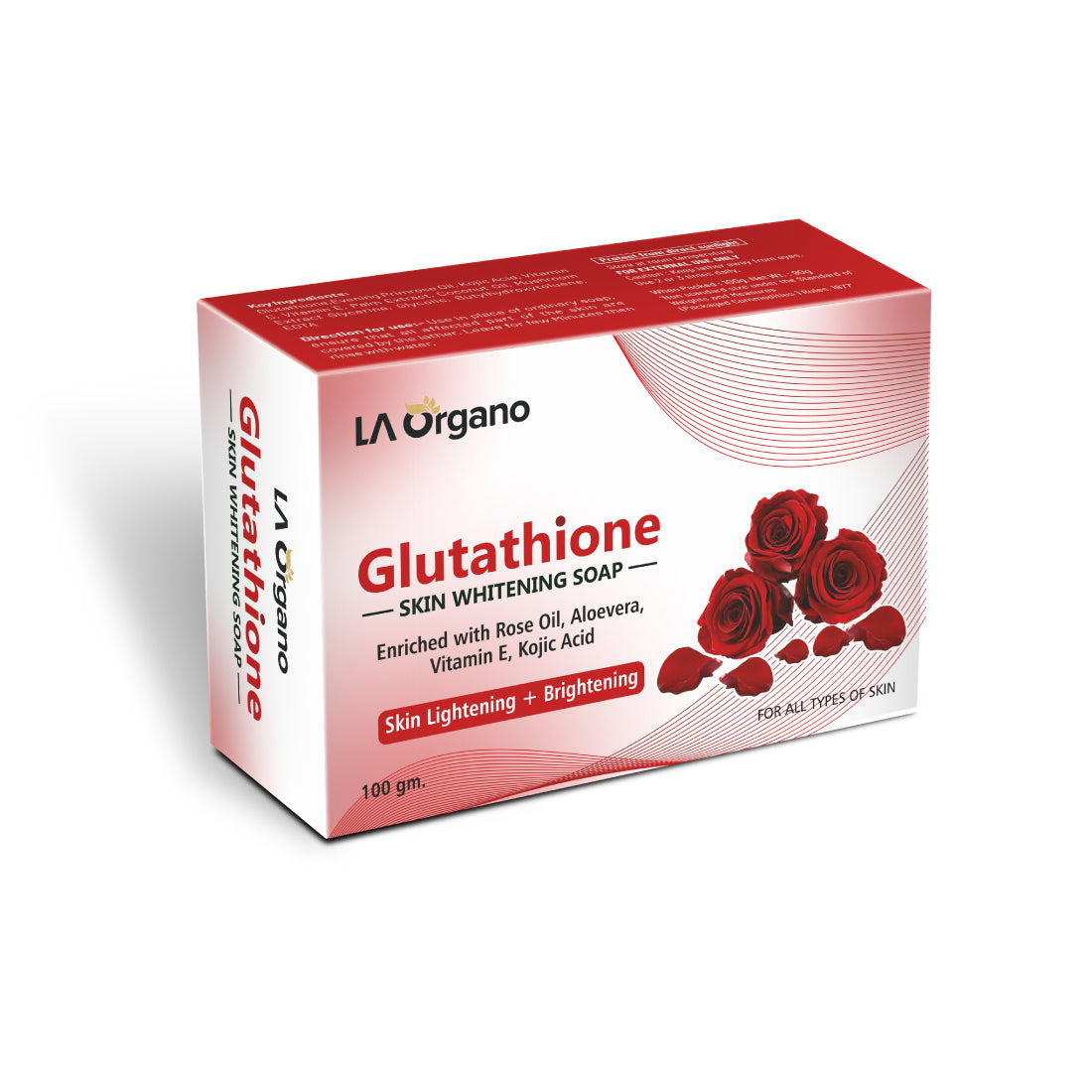 Glutathione Rose Lightening SKIN Brightening SOAP LA Organo