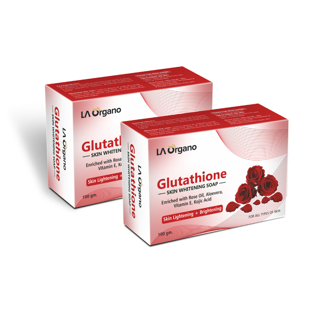 Glutathione Rose Lightening SKIN & Brightening SOAP LA Organo Glutathione Rose Lightening SKIN & Brightening SOAP LA Organo