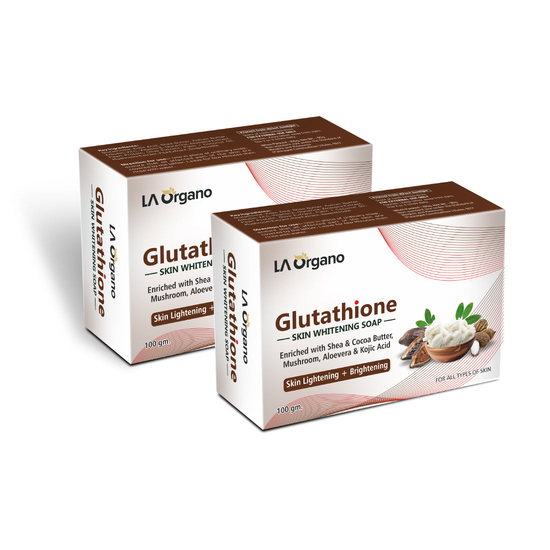 Glutathione Shea Cocoa Butter Skin Whitening Soap LA Organo