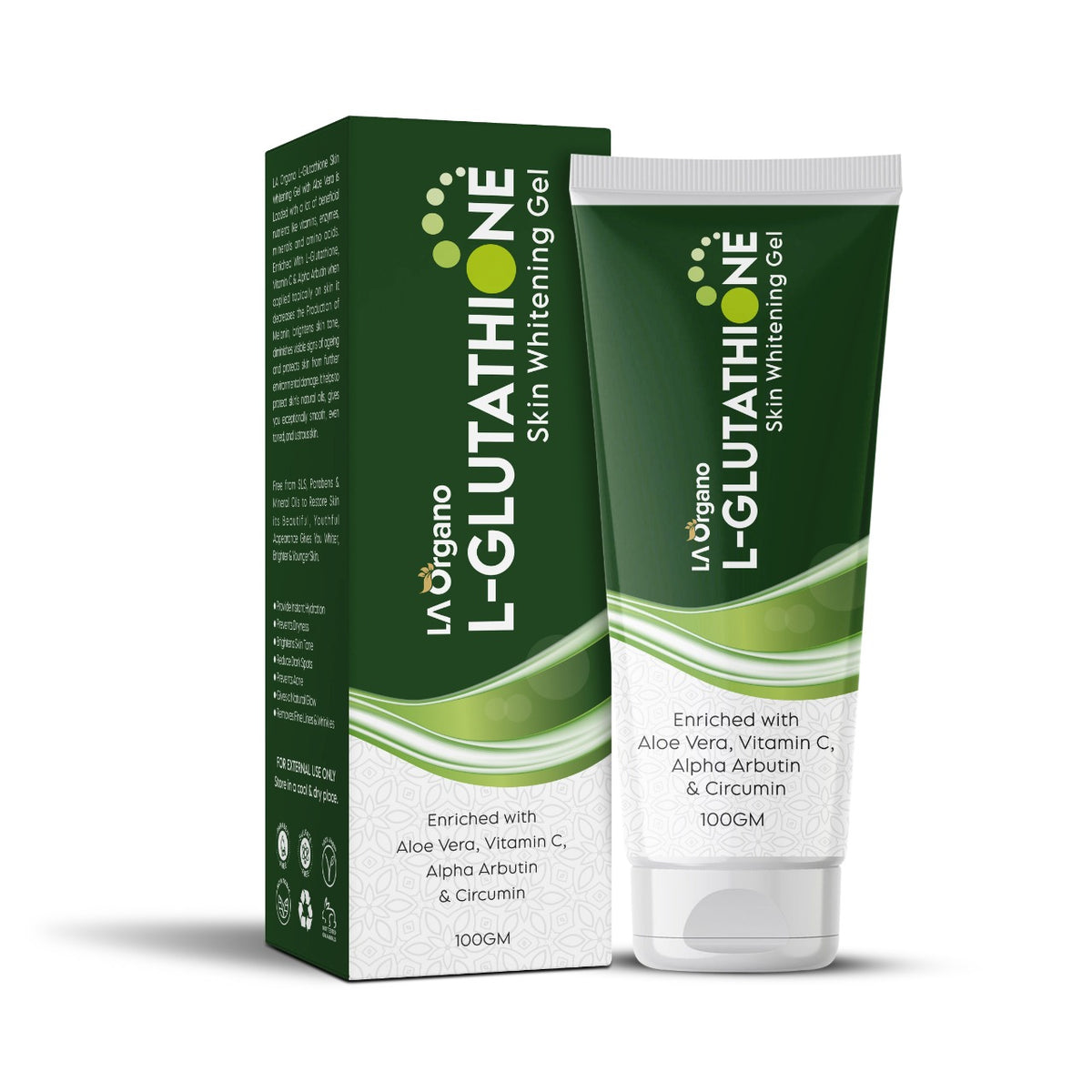 Hydrating Face Gel with Aloe Vera, Enriched With L-Glutathione, Vitami – LA Organo