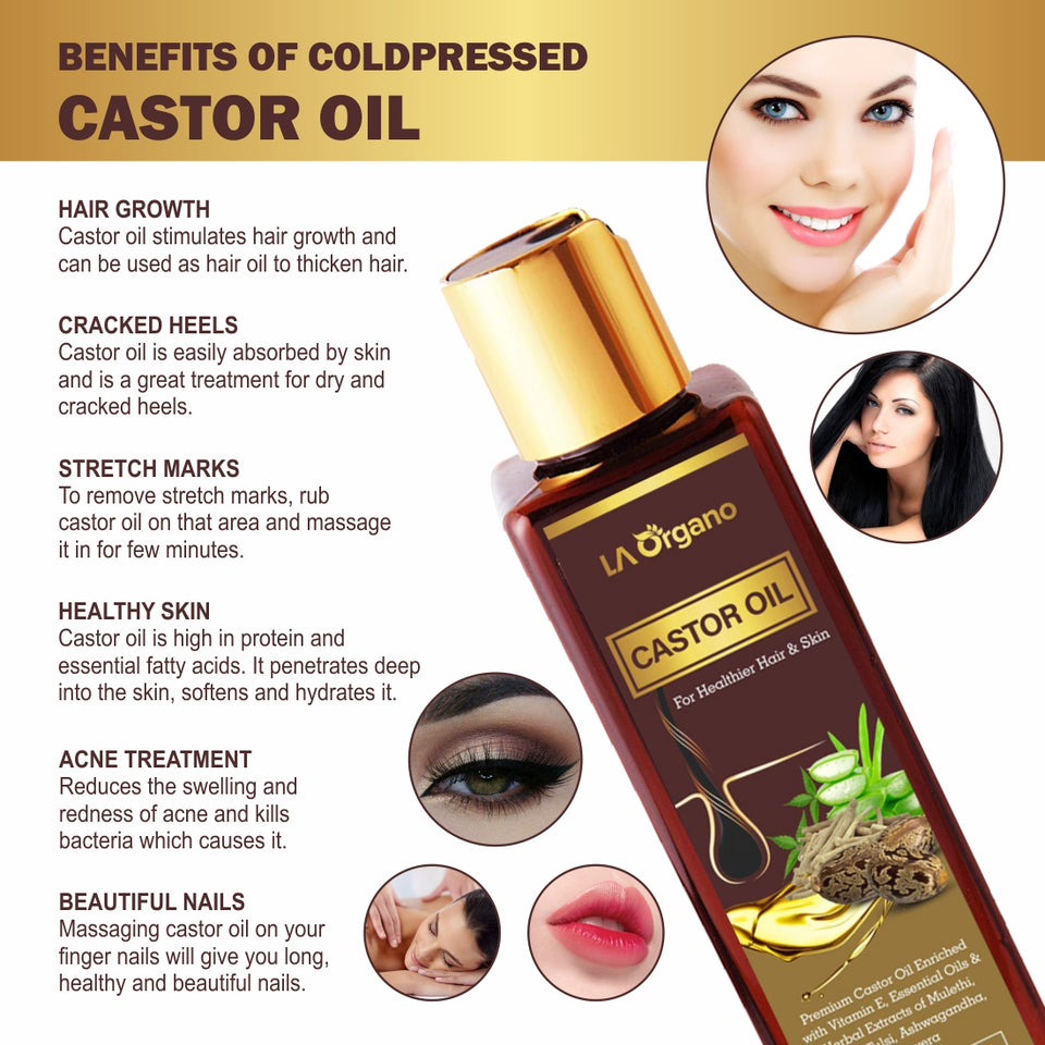 Castor Oil For Stronger Hair & Skin - For All Hair Type 200ml