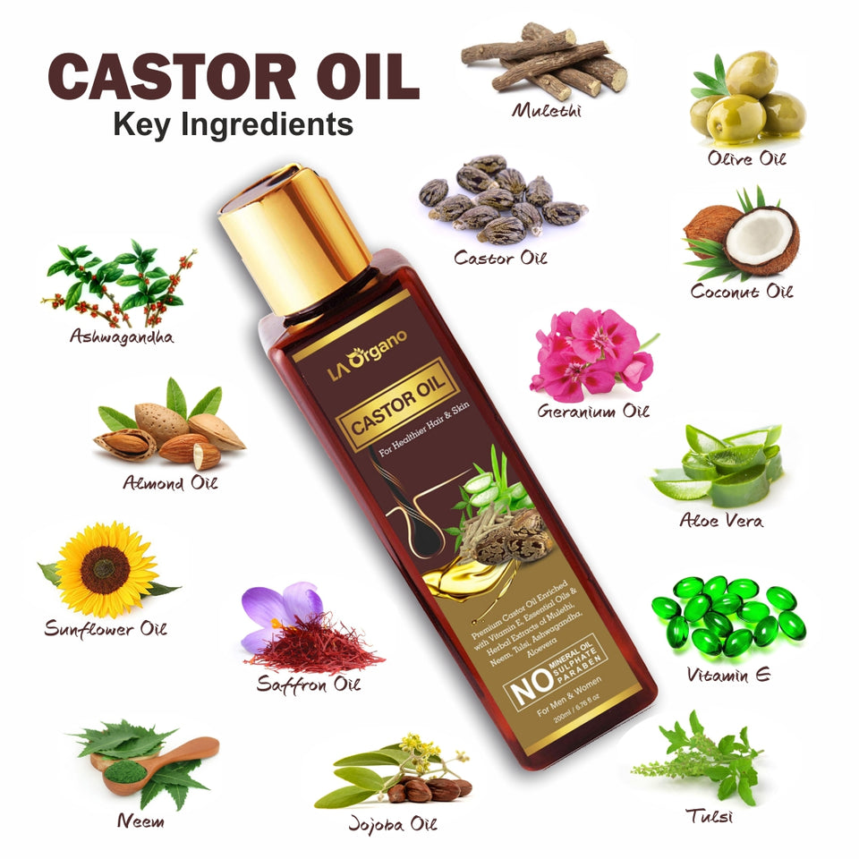 Castor Oil For Stronger Hair & Skin - For All Hair Type 200ml