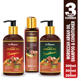 Argan Hair Oil with Shampoo & Conditioner Perfect Hair Combo For Hair Growth,Smooth & Shiny Hair (3 Items in the set)