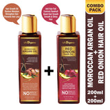 Moroccan Argan Oil & Red Onion Hair Oil 200ml Combo(Pack of 2)