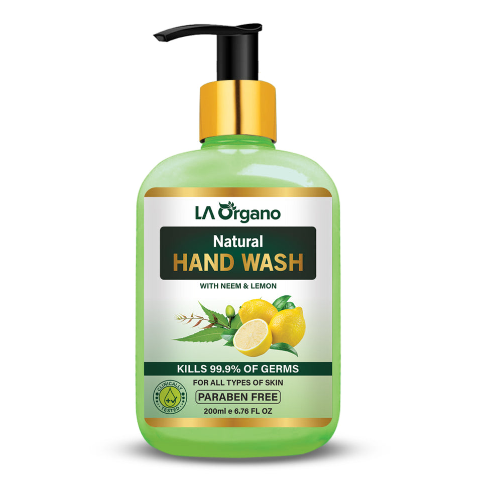 Natural Hand Wash With Neem & Lemon 200ml