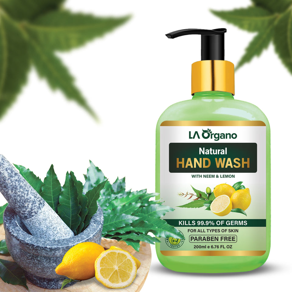 Natural Hand Wash With Neem & Lemon 200ml