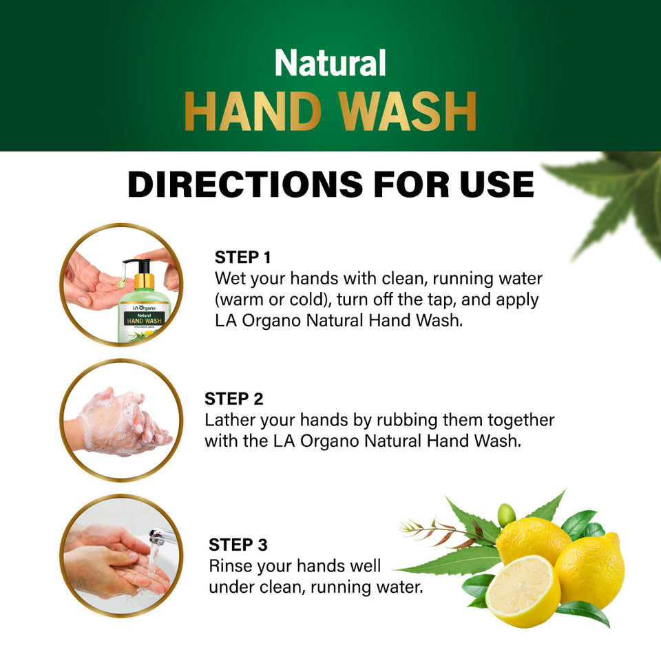 Natural Hand Wash With Neem & Lemon 200ml
