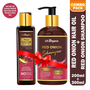 Red Onion Hair Oil + Red Onion Shampoo (Combo)