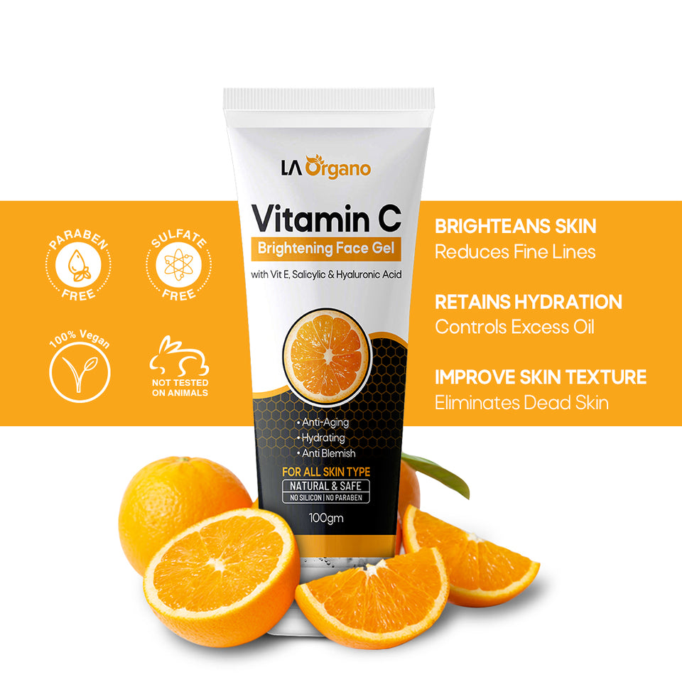 Vitamin C Face Gel With Vitamin E, Hyaluronic & Salicylic Acid For Anti-Aging  (200 g)