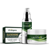 LA Organo Glutathione Face Scrub, 50g & Glutathione Serum, 30ml & Glutathione Soap (Pack of 3)