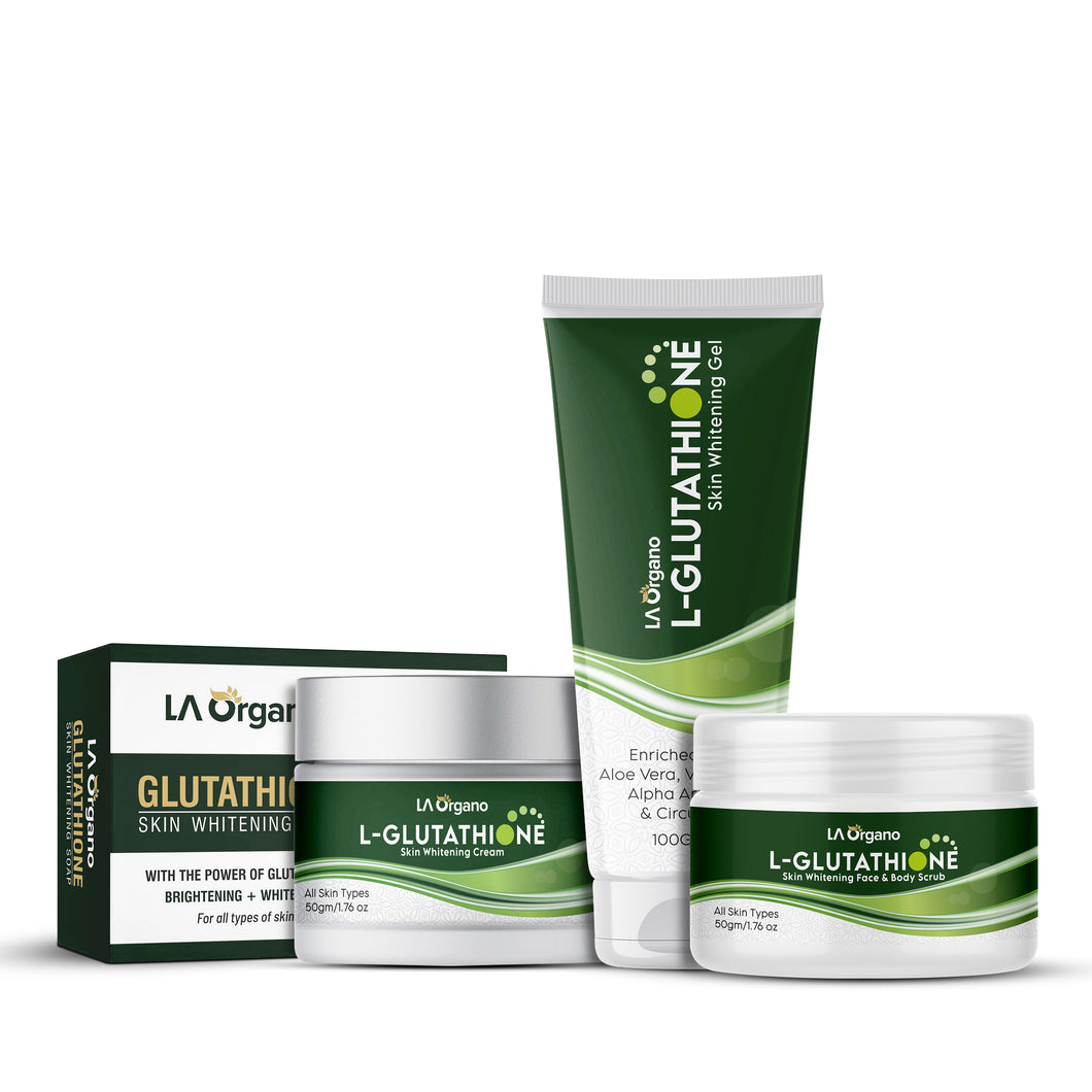 LA Organo Glutathione Cream, 50g & Glutathione Face Scrub, 50g & Gluta LA Organo Glutathione Cream, 50g & Glutathione Face Scrub, 50g & Gluta
