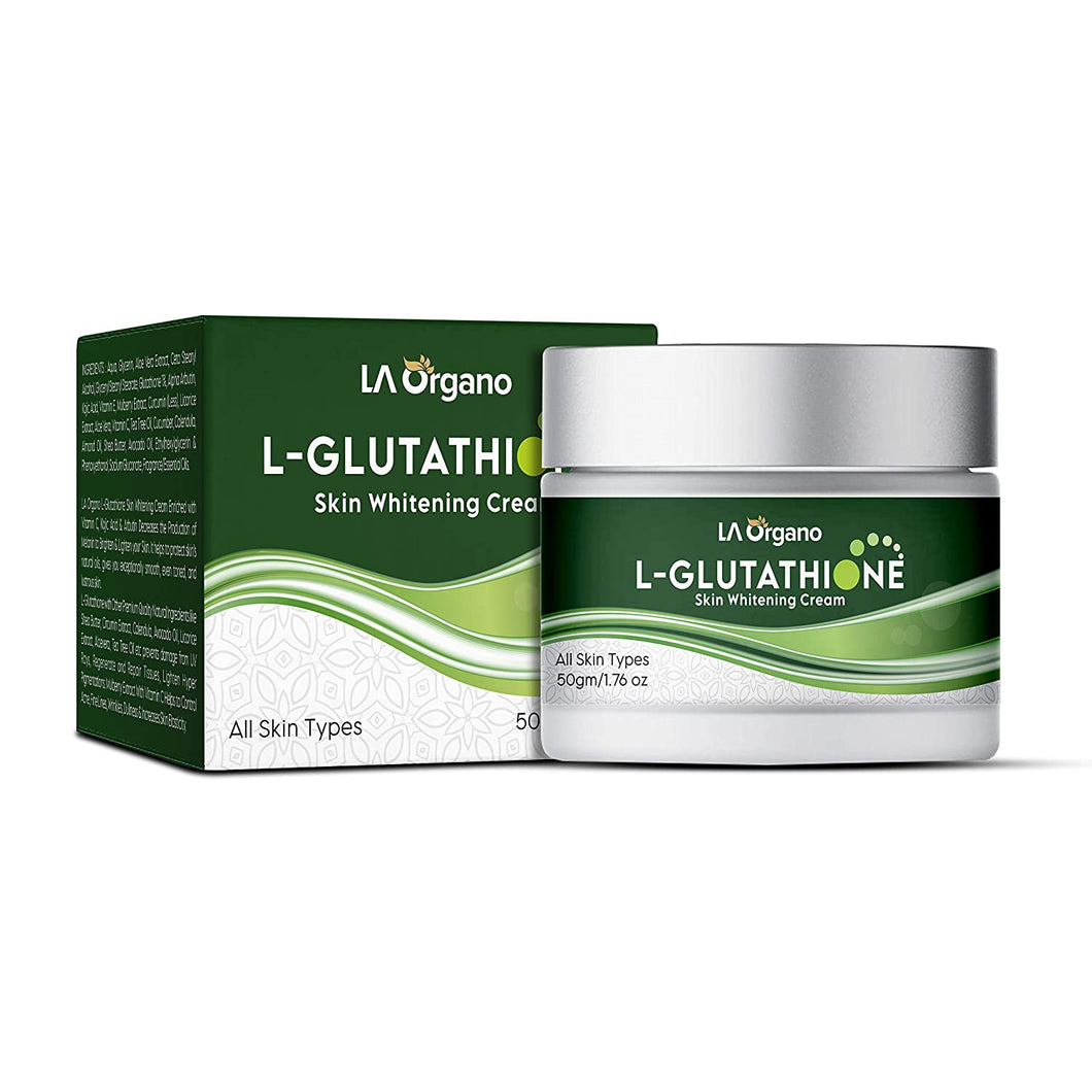 L-Glutathione Cream For Skin Whitening, Reduces Dark Spots And Skin Ageing With Vitamin C & Kojic Acid, 50gm