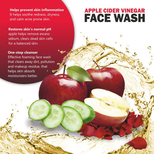 Apple Cider Vinegar Face Wash & Activated Charcoal Peel Off Mask - Skin Care Combo