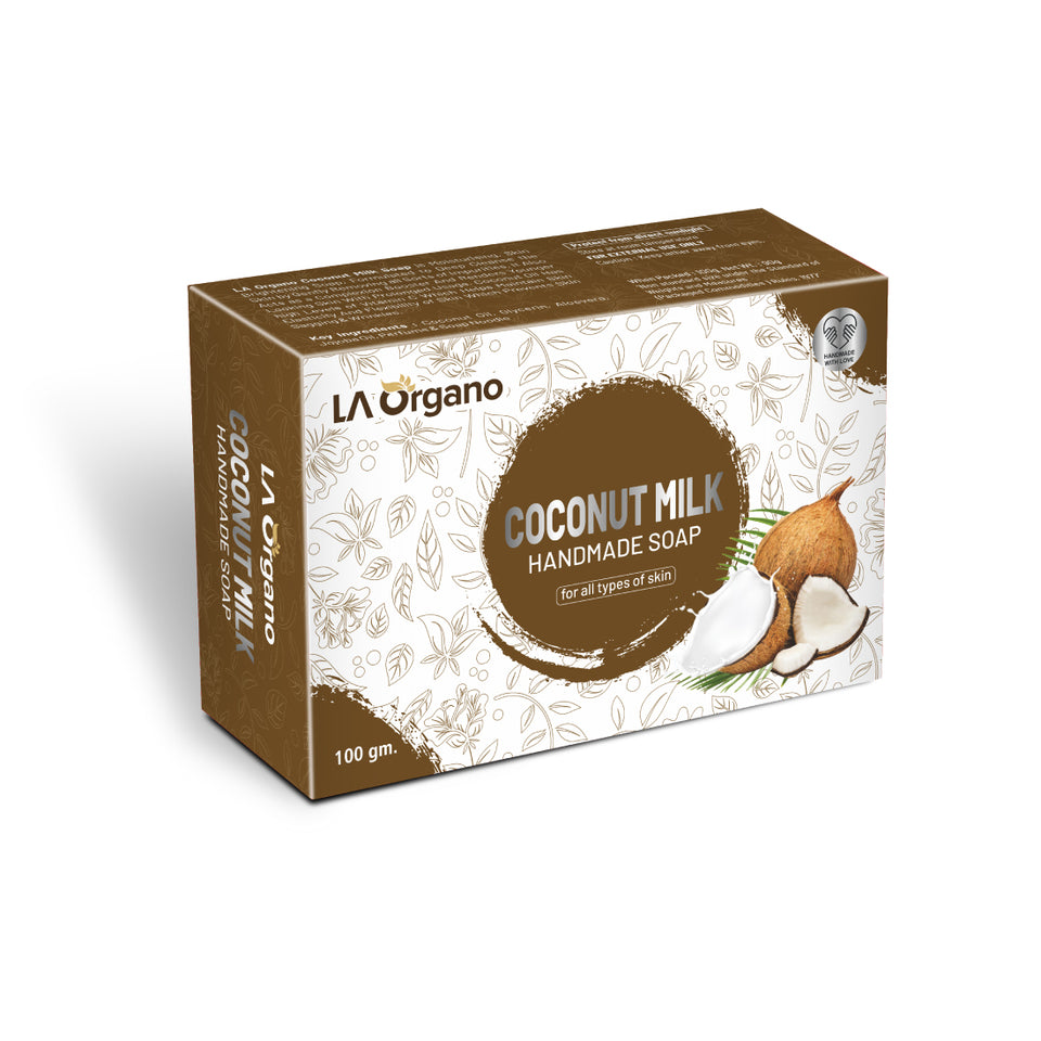 LA Organo Coconut Milk Handmade Natural Bath Soap - 100gm
