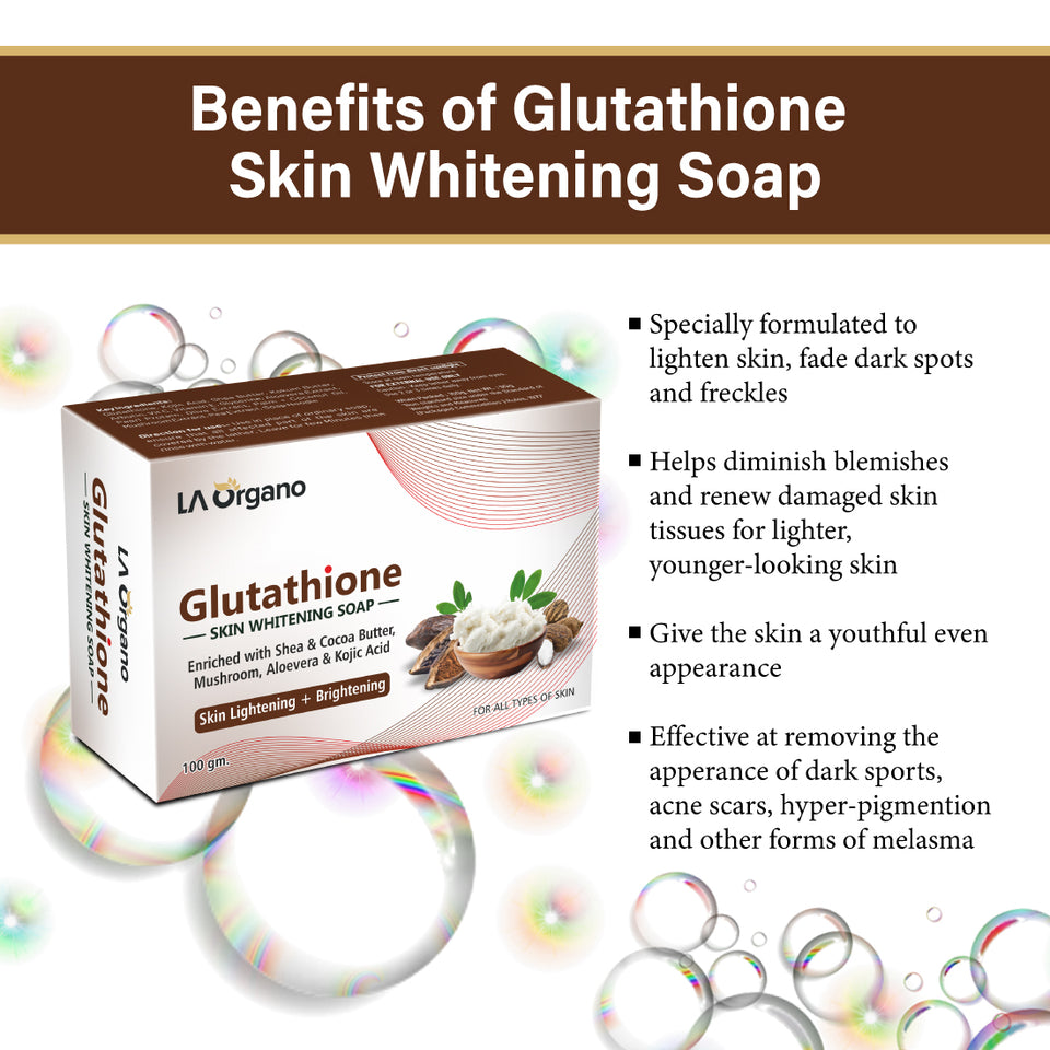 Glutathione Shea Cocoa Butter Skin Whitening Soap LA Organo Glutathione Shea Cocoa Butter Skin Whitening Soap LA Organo