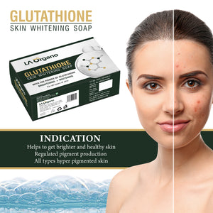 Glutathione Skin whitening Soap(100g) with 20% Vit C Face Glow Serum(30ml) Skin Care Combo