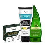 Glutathione whitening Soap(100g)+Aloe Vera Gel+Activated Charcoal Peel Off Mask (3 Items in the set)