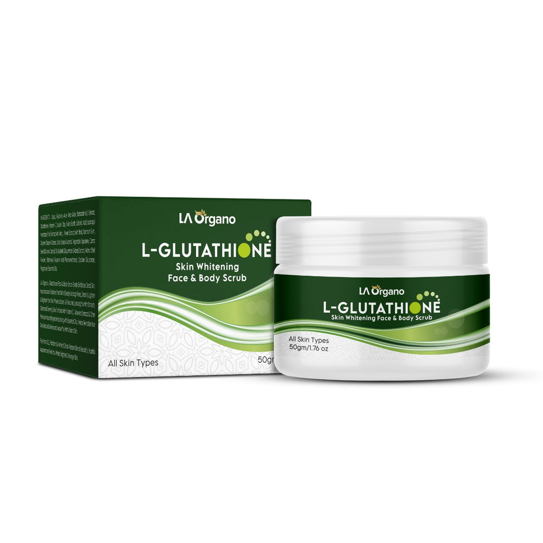 L-Glutathione Face & Body Scrub, Exfoliates Dead Skin, Impurities & Pollutions from Skin, Lighten & Brighten Your Skin, 50gm