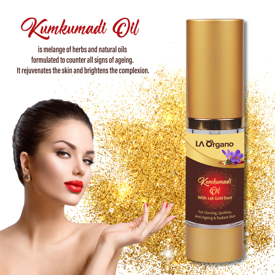 Kumkumadi Oil Enriched with Gold Dust(30ml) & Apple Cider Facewash For Anti-Ageing and Acne,Glowing,Spotless & Radiant Skin