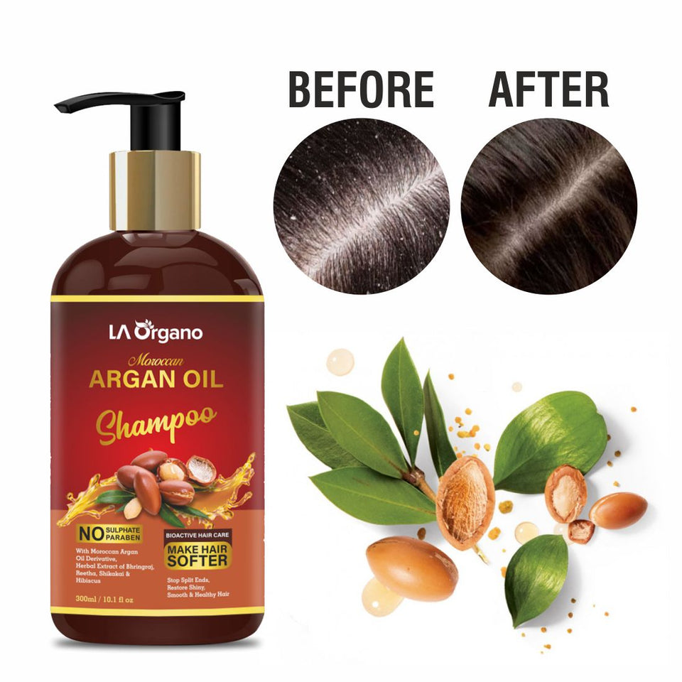 Argan Hair Oil & Shampoo For Hair Growth,Smooth & Shiny Hair- Perfect Hair Care Combo(Pack of 2)