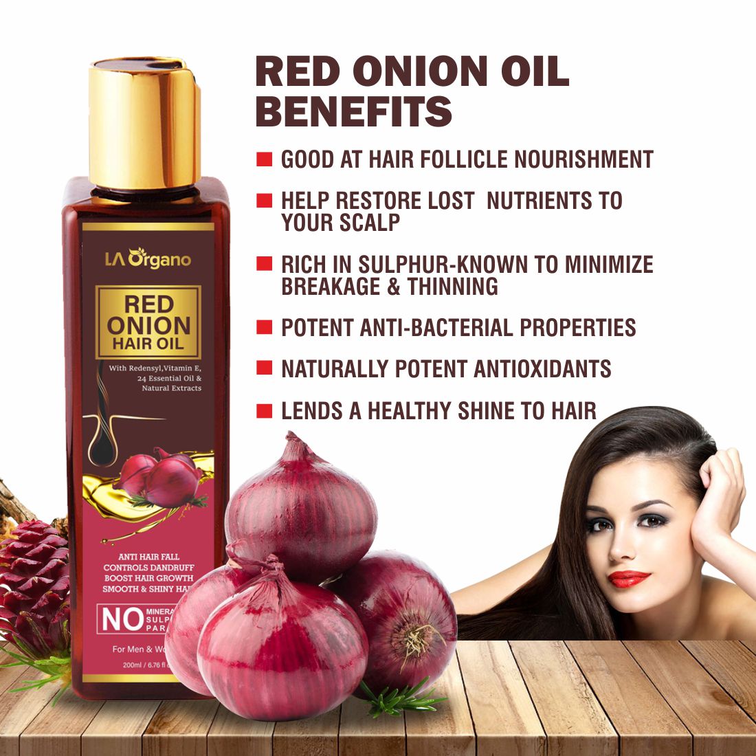 The Indie Earth Red Onion Hair Oil for Hair Growth 200ml – Beautyzaa