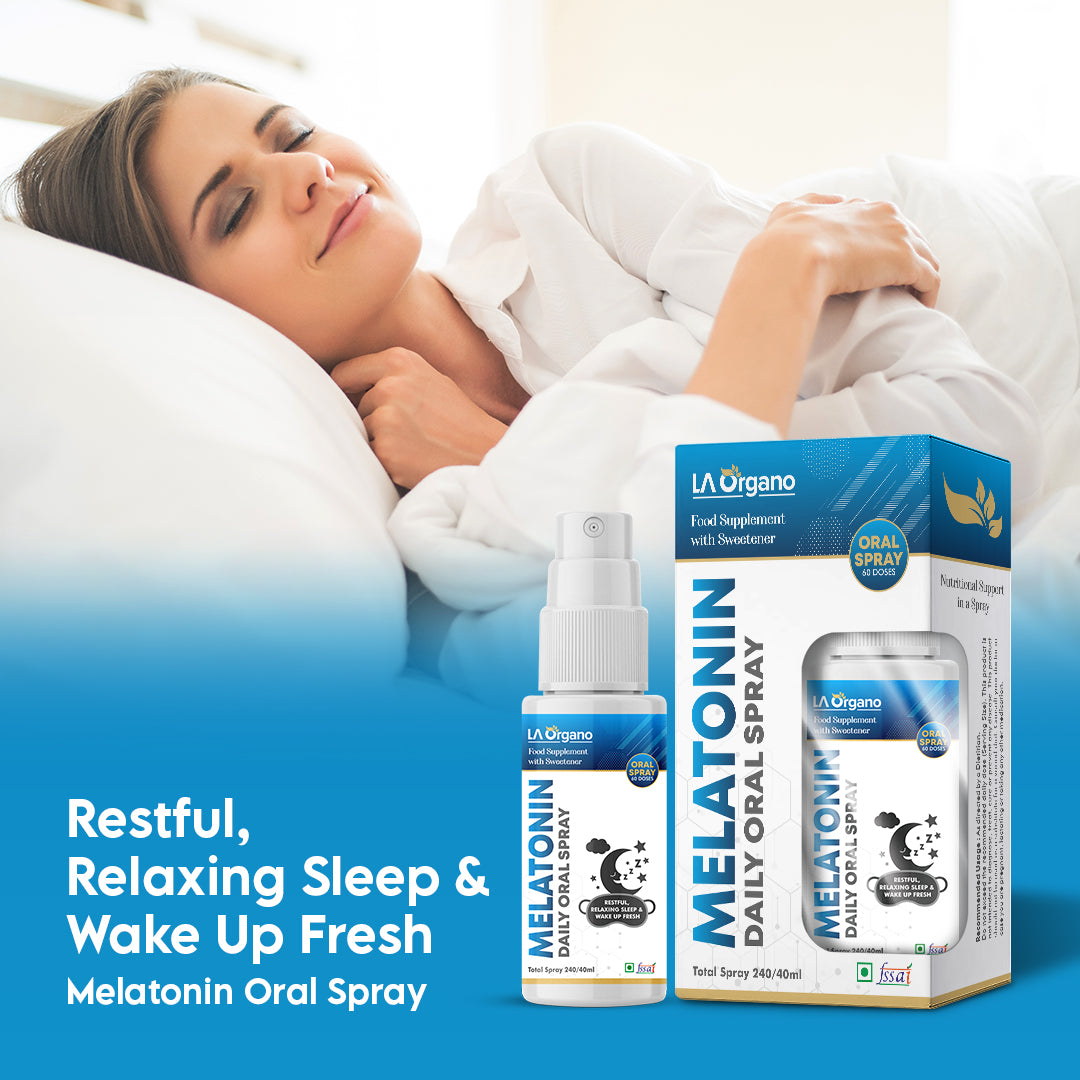 LA Organo Melatonin 2mg Daily Oral Spray to Improve Quality Sleep & Re