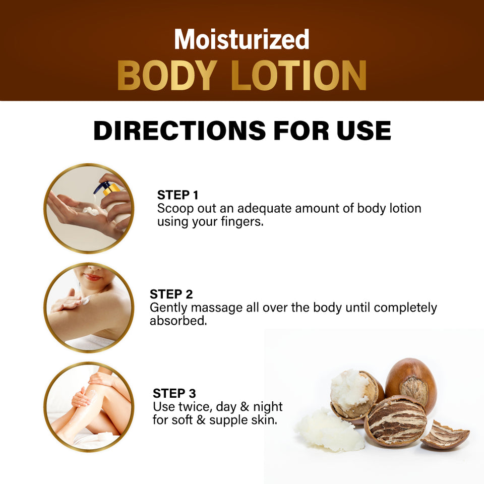 Shea Butter & Cocoa Butter for Deep Moisturization & Repairs Skin- 200ml