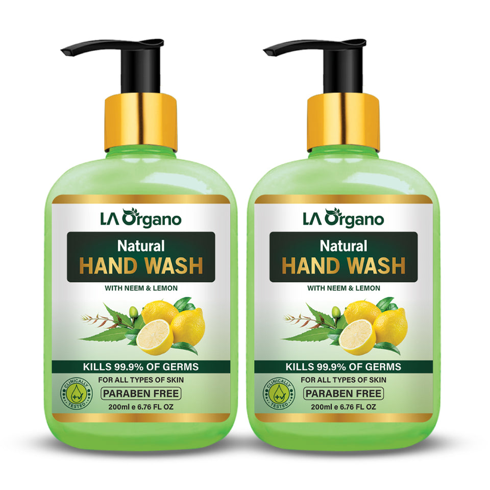 Natural Hand Wash With Neem & Lemon 200ml (Pack of 2)