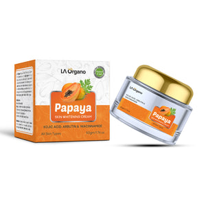 Papaya Cream for Skin Brightening & Whitening Enriched with Arbutin, Vitamin E, Kojic Acid & Licorice Extract (50 gm)