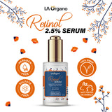 2.5% Retinol Face Serum For Anti Aging | Reduce Fine Lines & Wrinkles | Spotless Skin For Women & Men 30 ML