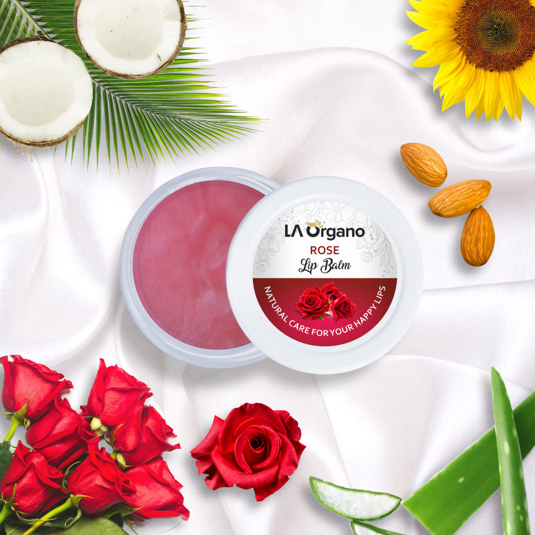 LA Organo Organic Lip Balm with Rose ( 10 g)