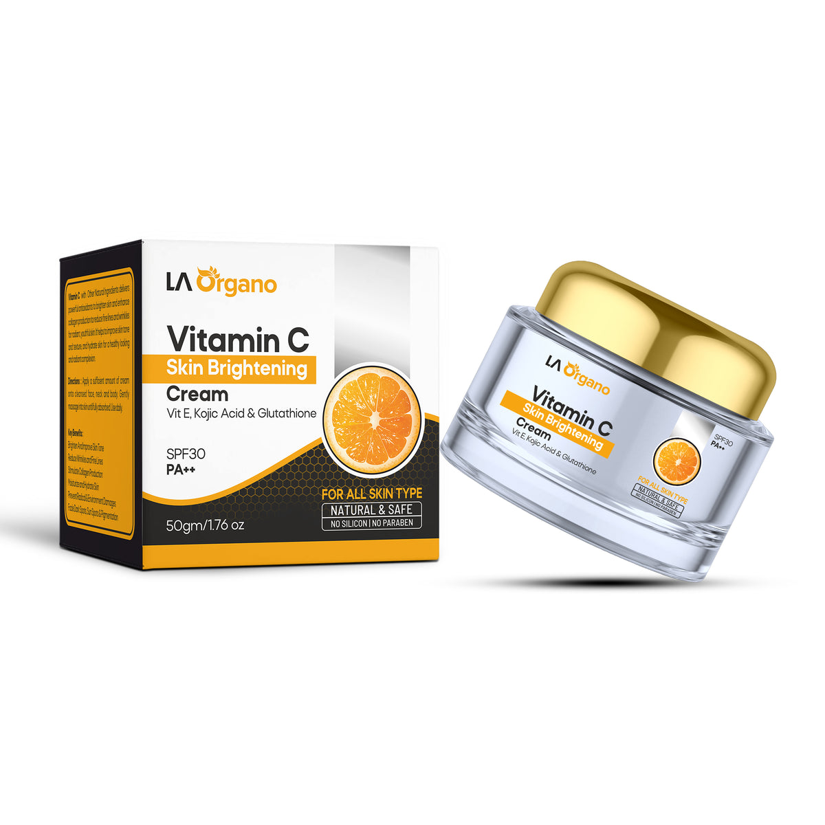 Vitamin C Skin Brightening Cream Enriched with Vitamin E, Kojic Acid