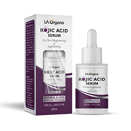 Kojic Acid Face Serum Enriched with Licorice, Vitamin C, Niacinamide for Skin Brightening & Lightening, Reduce Dark Spots, Scars, Wrinkles & Fine lines 30 ML